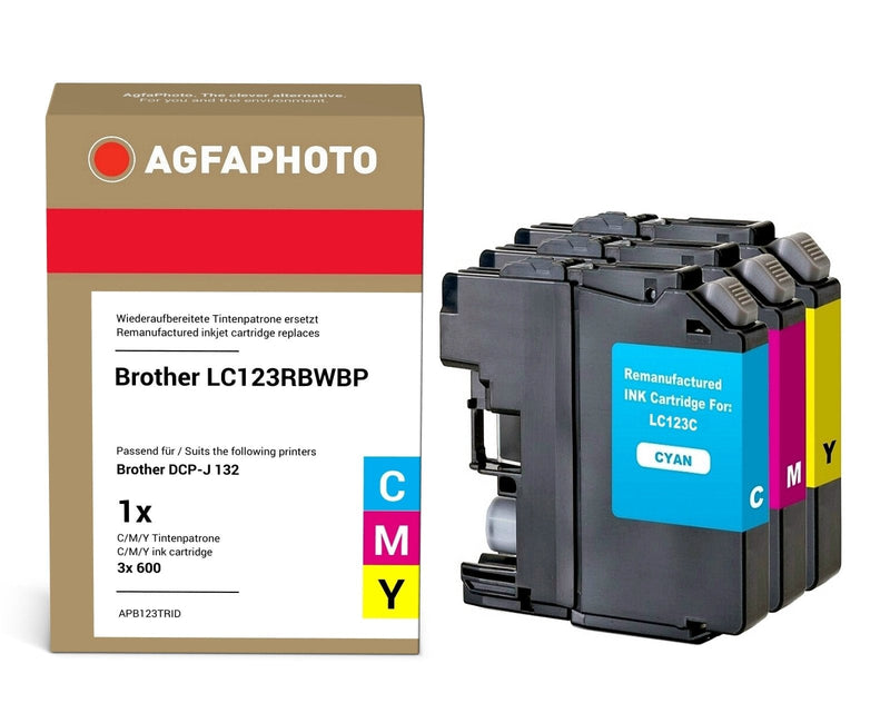 Agfaphoto APB123TRID Ink Cartridge Cyan Magenta Yellow