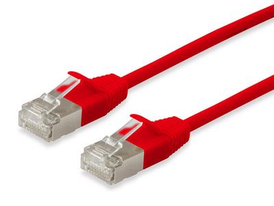 Equip Network Cable CAT.6A Slim F FTP 2x RJ45 0.15M Rojolszh — image 1