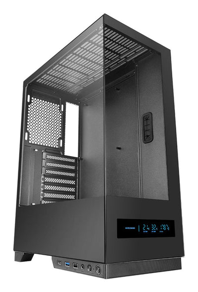 Mars Gaming Box Semitorre ATX Mc-pulsar Black ATX / Glass Tempered / USB 3.0 X1 / USB 2.0 X1 / USB-C X1 / LCD  — image 1