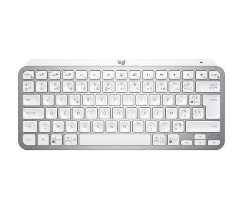 Logitech Mx Keys Mini Keyboard Retroiluminación Wireless Bluetooth Azerty French Grey Pálido — image 1