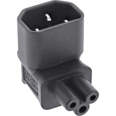 Inline Adapter Power IEC 60320 C14 a C5, Ángulo Arriba/Abajo 3 Pines — image 1