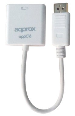 Approx Adapter DisplayPort a HDMI Resolution Up To 1200P White — image 1