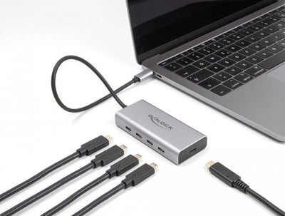Delock USB 10Gbps USB Type-c Hub With 4 X USB Type-c Female + 1 X USB Type-c — image 1