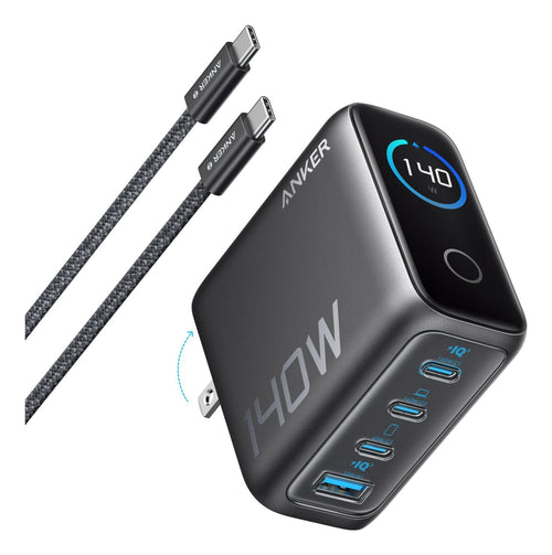 Anker Wall Charger 140W 4 Ports PD 3.1 With USB Cable -c Black — image 1