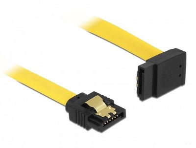Delock SATA 6GB S Cable Gerade Auf Oben Gewinkelt 50CM Yellow — image 1