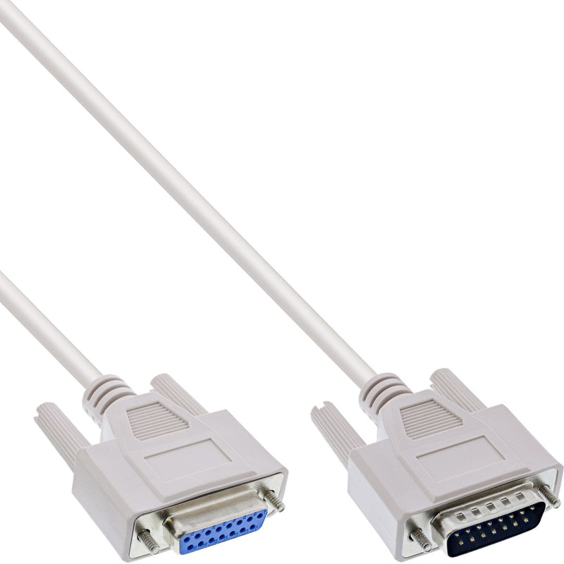 Inline Cable Extensión Gameport DB15 Male a Female 5M