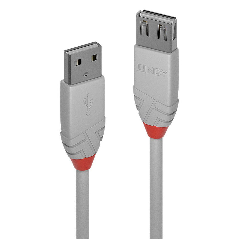 Lindy 36713 USB Cable 2M USB 2.0 USB a Grey Alargo