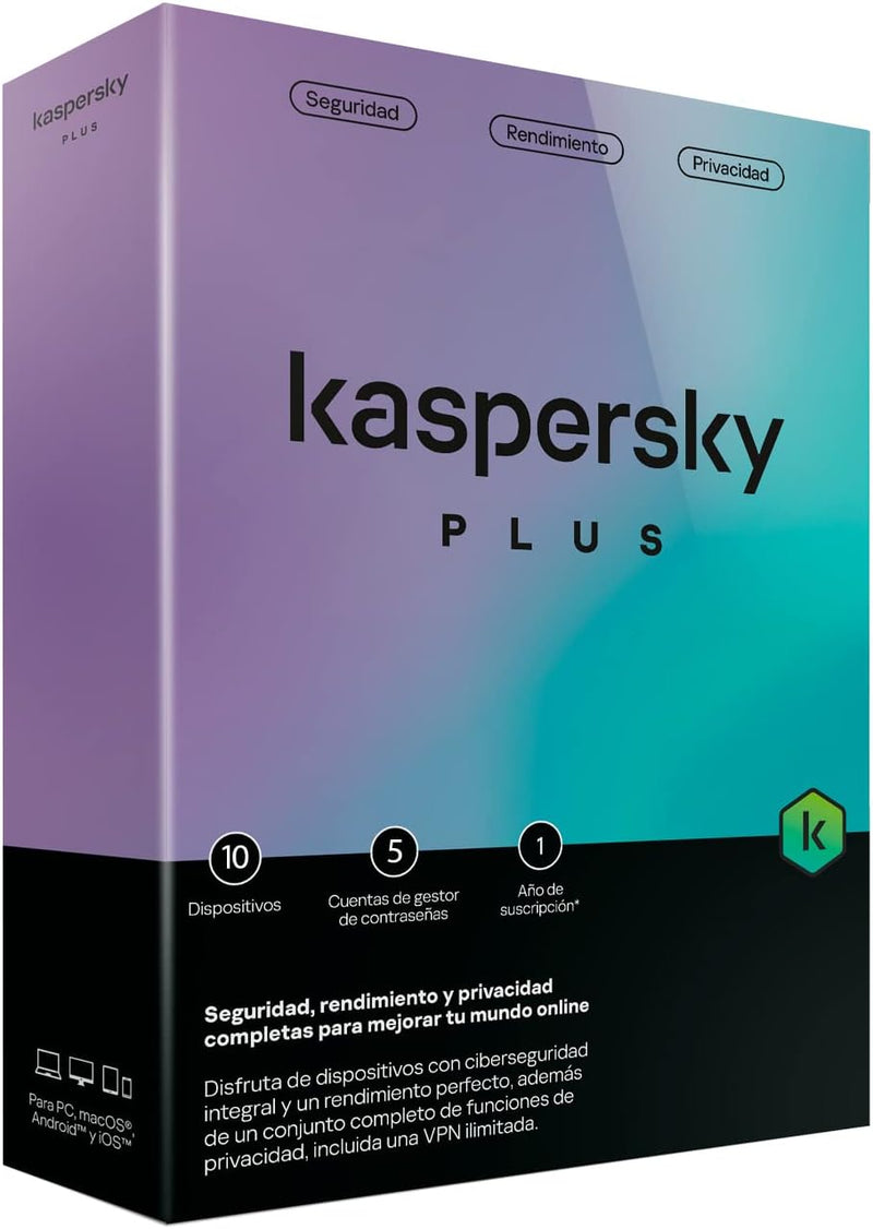 Kaspersky Antivirus Plus 10 Dispositivos 1 Year