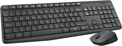 Logitech Keyboard Spanish + Mouse MK235 Wireless USB QWERTY Grey 920-007919 — image 1