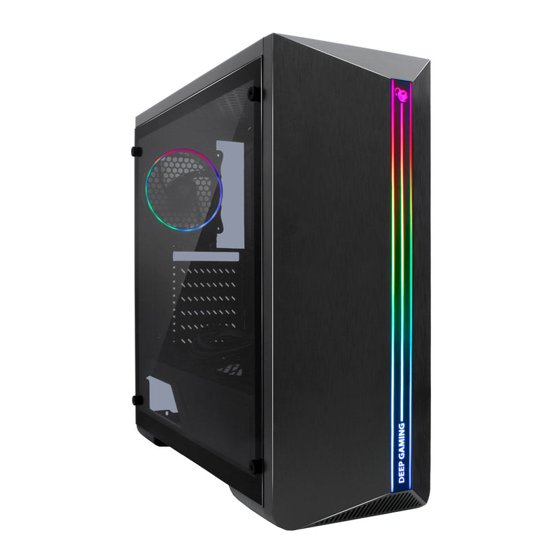 Deep Gaming PC Case DGC-200 RGB ATX Black S/F Coolbox Bahias INT:2X3'5, 2X2'5/ 2XUSB3.0 1XUSB2.0, Audio In/Out