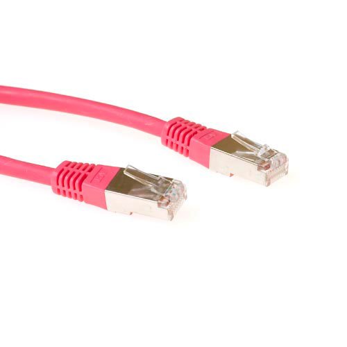 Red 15 Meter F UTP CAT.5E Patch Cable With RJ45 Connectors