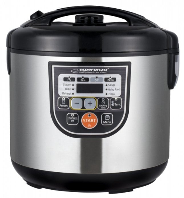 Esperanza Multicooker Cooking 5 L 860W Black Metallic EKG011