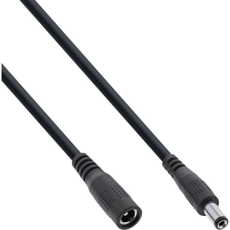 Inline Cable Extensión Cc , Plug Cc Male/Female 5,5X2,1MM, Awg 18, Black 1M
