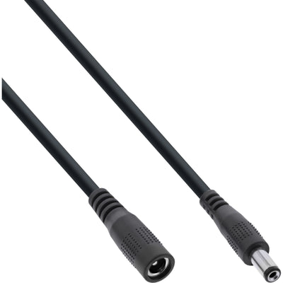 Inline Cable Extensión Cc , Plug Cc Male/Female 5,5X2,1MM, Awg 18, Black 3M — image 1