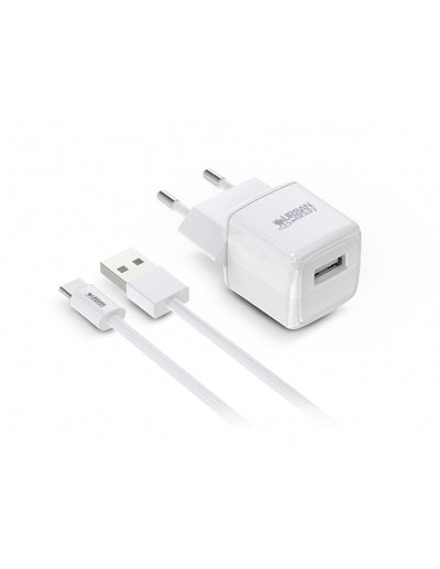 Charger USB-C 2.4A 12W Char Cable 1M Colour White — image 1
