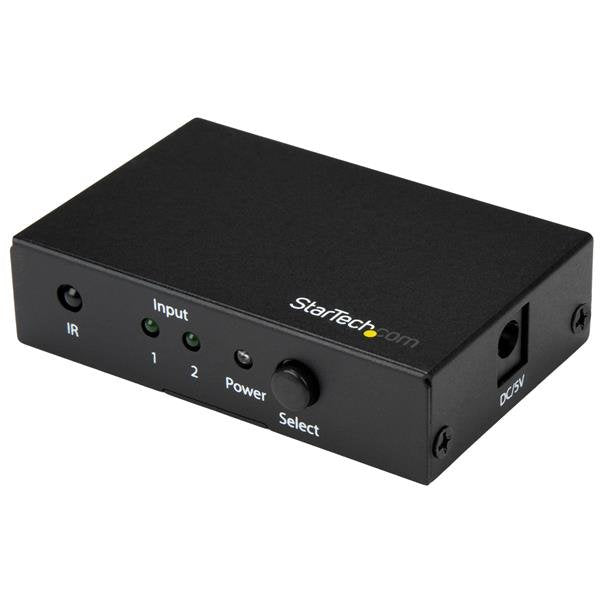 StarTech.com Switch Conmutador HDMI 2 Ports Selector HDMI 4K 60HZ Ultra HD Switch Vídeo/Audio 2 X HDMI Desktop