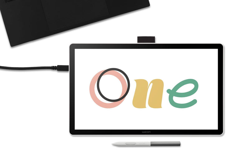 Wacom One 14, Tableta Gráfica White/Black Includes Pencil DTC141W0
