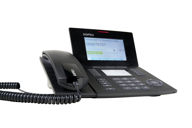 Agfeo St 56 Phone IP Black Terminal With Connection Cable LCD