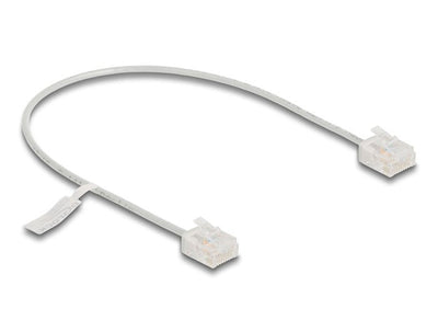 Delock RJ45 Network Cable CAT.6 UTP Ultra Slim 0,3M Grey With Kurzen Machon — image 1