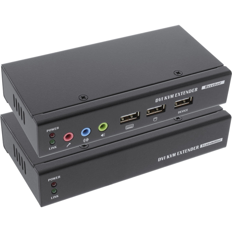 Inline DVI USB KVM Extender Over Tp Cable With Audio Up To 50M