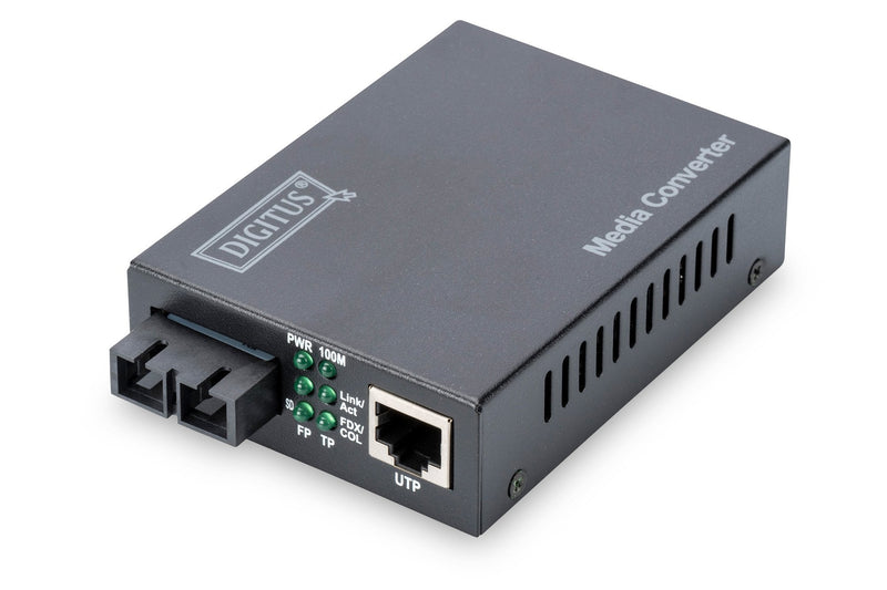 Digitus Converter Medios Monomodo 100BASE-TX a 100BASE-FX Conec Sc + 20KM