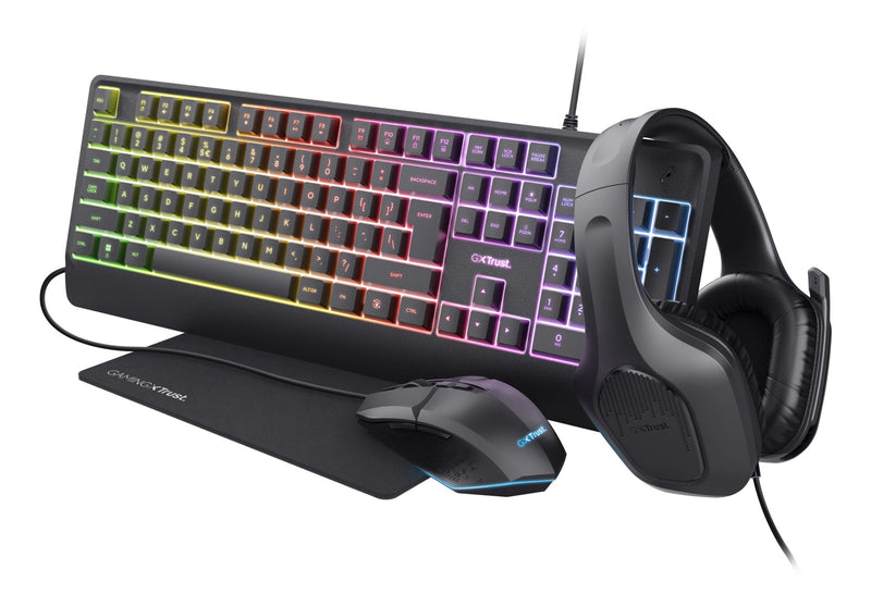 Trust Keyboard + Mouse GXT792 Quadrox/4-IN-1 Bundle Eng 25155