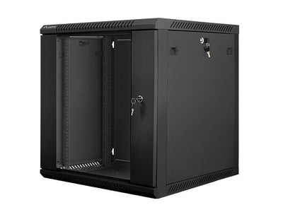 Lanberg Cabinet Mural WF01-6612-10B Black 19\1 12U IP20 600X600X635MM Up To 60KG Charging Accesorios Assembly — image 1