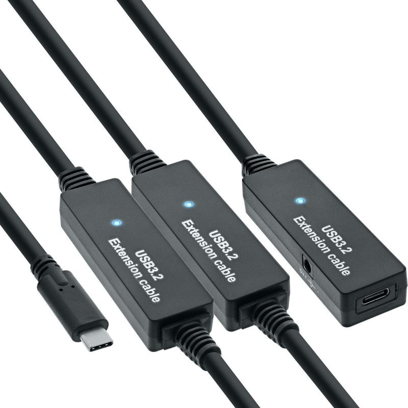 Inline® USB 3.2 GEN.1 Active Extension, USB-C Male a USB-C Female 15M