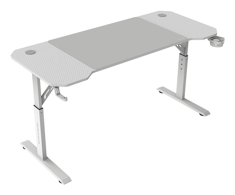 Mars Gaming Desk Gaming Mgd-ergo 140 White 140X60/ Mouse Pad XXL/ Stands Externos Bebidas And Headphones/ Gest
