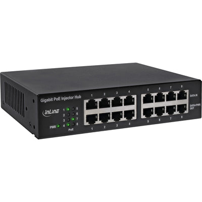 Inline PoE + Gigabit Network Injector Hub 8 Ports (8X PoE + ), 1GBIT/S, 19 Stands Incluidos), Metal Without Fa — image 1
