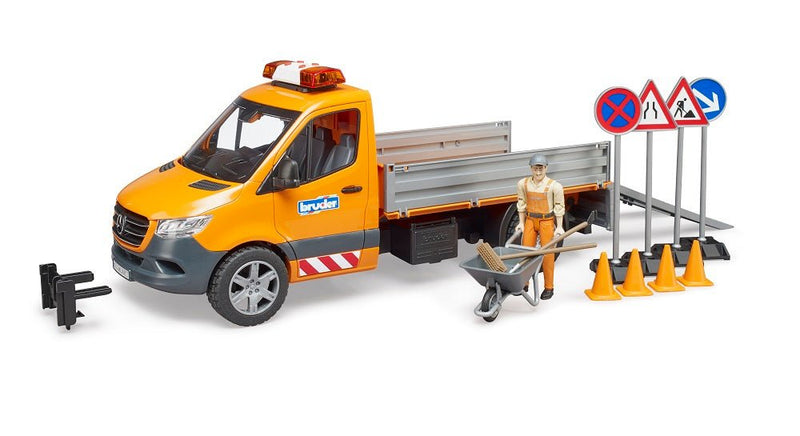 Bruder MB Sprinter Municipal With Módulo Light And Sound Orange Included Conductor And Accesorios 2677
