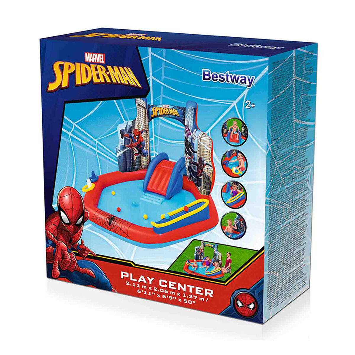 Bestway Children's Pool Bestway Spiderman 211 X 206 X 127 Cm Playground