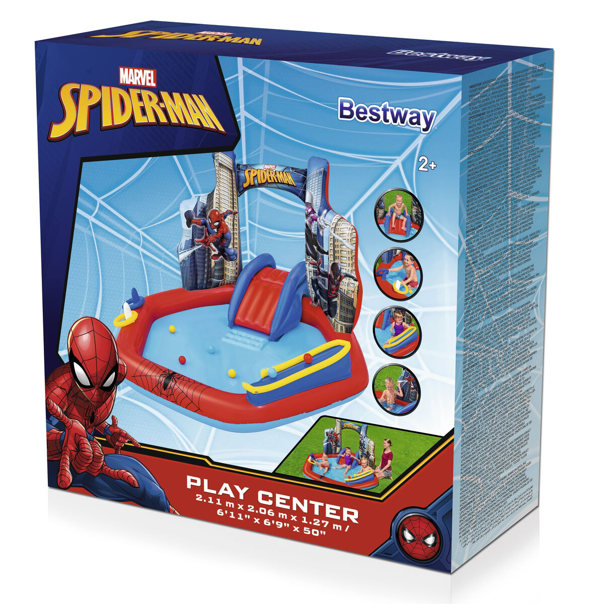 Bestway Children's Pool Bestway Spiderman 211 X 206 X 127 Cm Playground