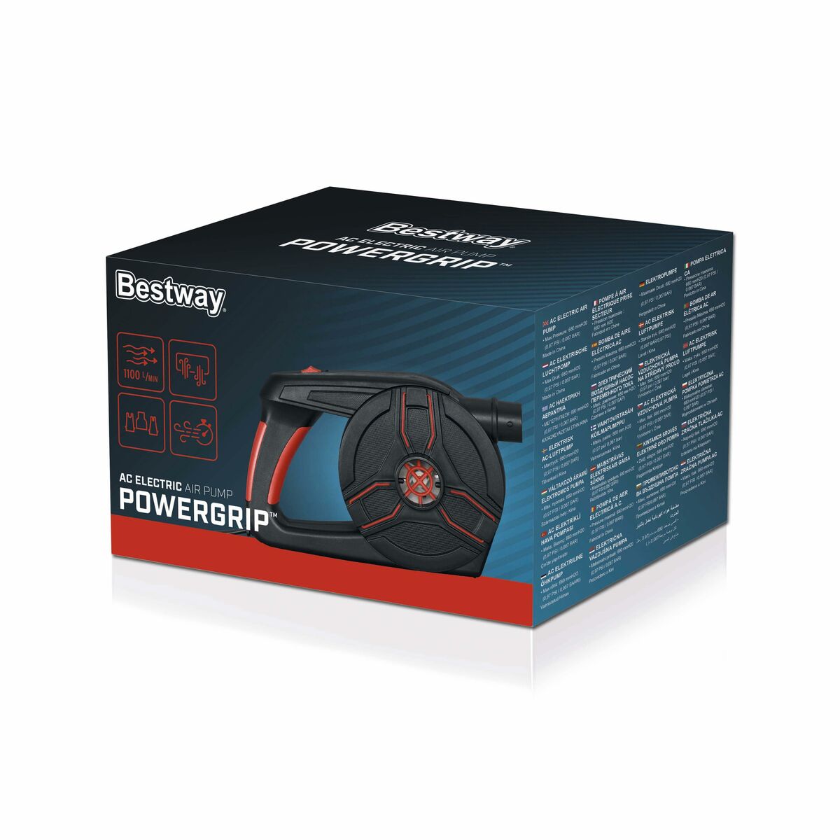 Bestway Electric Pump Plug 20.3x12.3x12.4 cm 1100 L/min Inflatable & Camping 62258