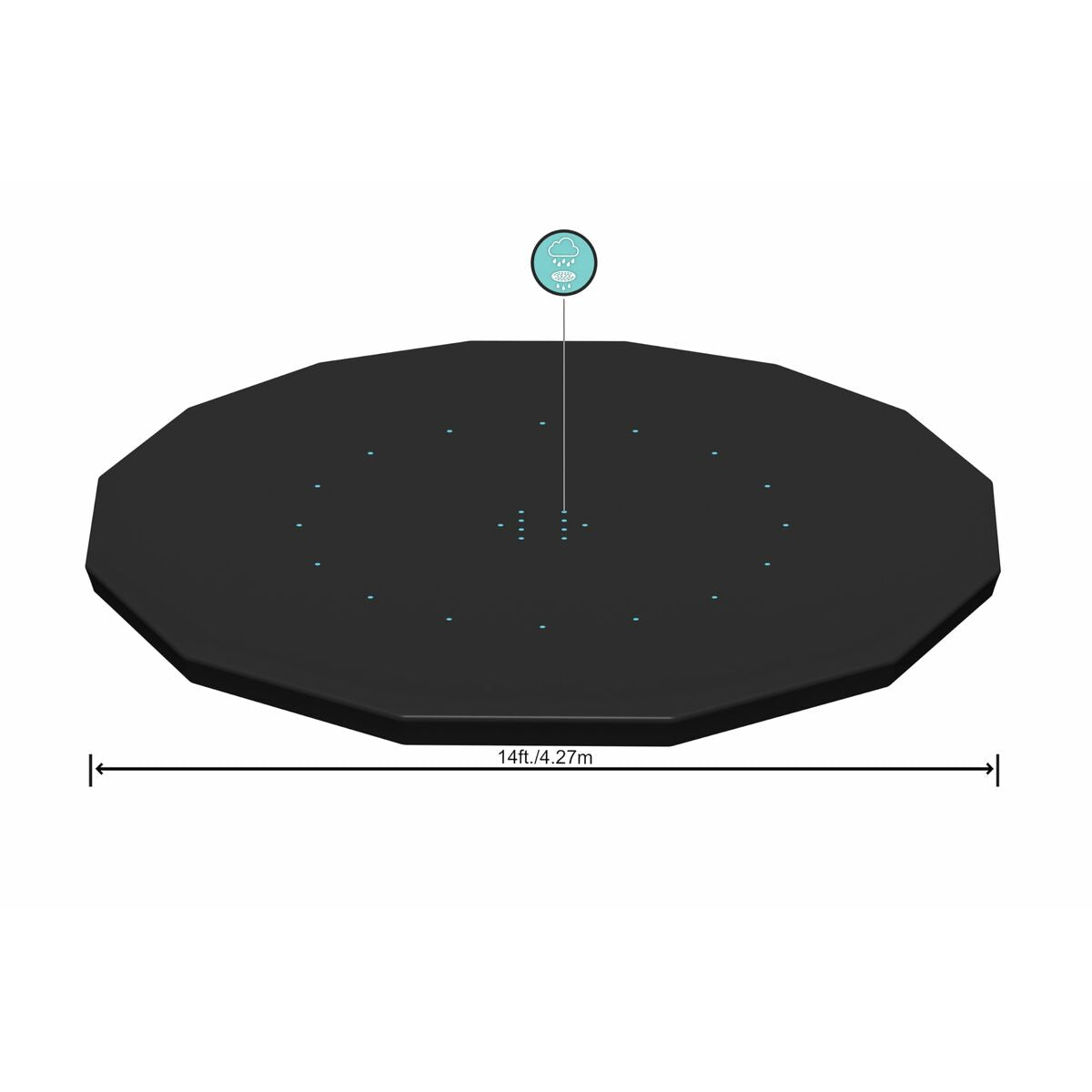 Bestway Swimming Pool Cover Bestway Black Ø 427 Cm