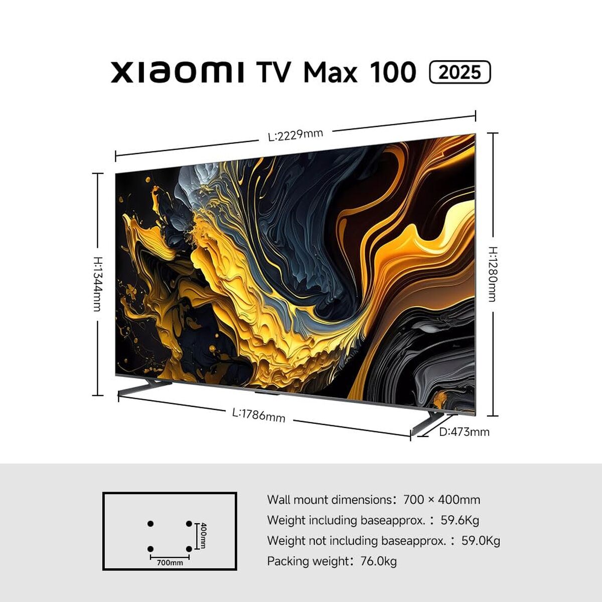 Smart TV Xiaomi ELA5692EU 100" 4K Ultra HD LED HDR QLED (Refurbished A)