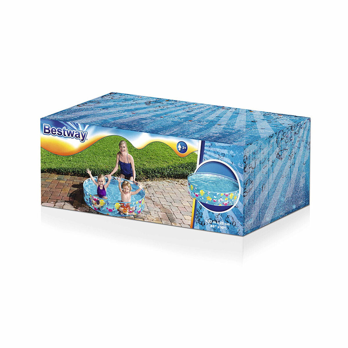 Inflatable Paddling Pool for Children Bestway 25 x 121 x 121 cm 122 x 122 x 25 cm