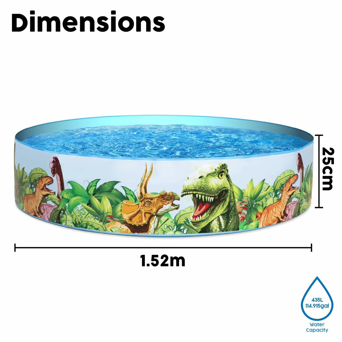 Bestway Inflatable Paddling Pool For Children Bestway Dinosaurs 183 X 38 Cm