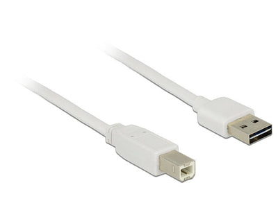 Delock 85154 Cable Easy-USB 2.0 Type-a Male USB 2.0 Type-b 3M White — image 1
