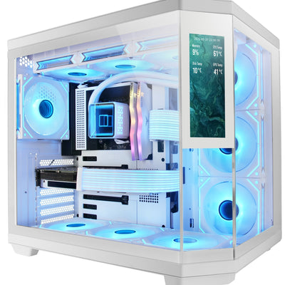 Mars Gaming Box microATX MC3T Corelcd White Span Style'font-family: Aptos, Aptos_embeddedfont, Aptos_msfontser — image 1
