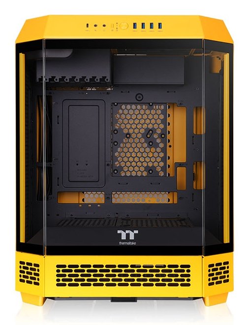 Thermaltake PC Case The Tower 600 Yellow Oscuro, Glass Tempered X 3 CA-1Z1-00M4WN-00