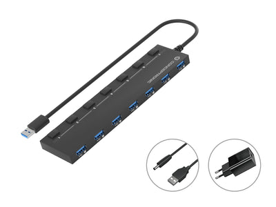 Conceptronic Hub USB 7 Ports 3.0 -7X3.0 With Power Supply Sw — image 1