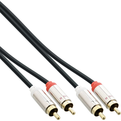 Inline Cable Audio Slim 2X Rca M/M, Stereo 0,5M — image 1