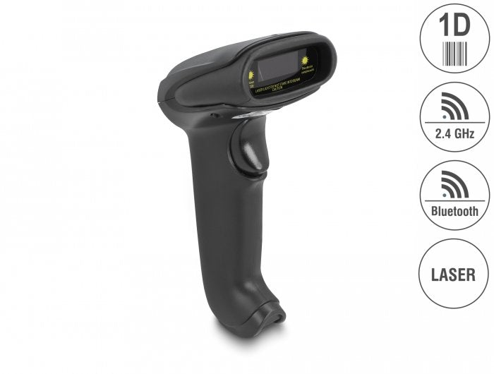 Delock Barcode Scanner 1D Láser 2.4GHZ, Bluetooth Or USB