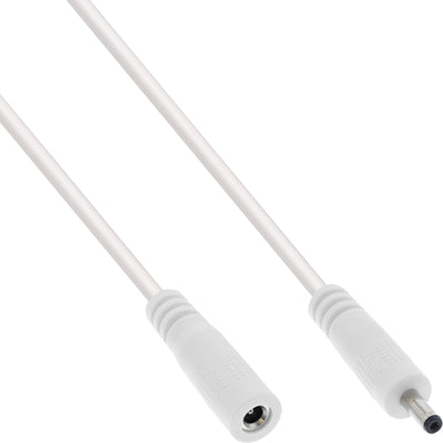 Inline Cable Extensión Cc , Plug Cc Male/Female 3,5X1,35MM, Awg 18, White 5M — image 1