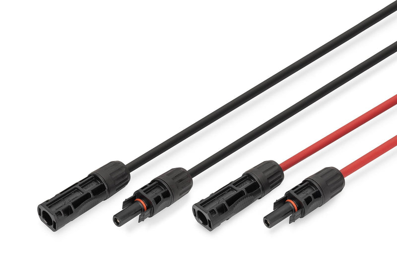 Digitus Alargador Cable Solar Ø 6MM² Pv 1.500 Voltios 2X 3 Metres - 1X Red 1X Black Plug/Socket MC4 DK-SCEC66-