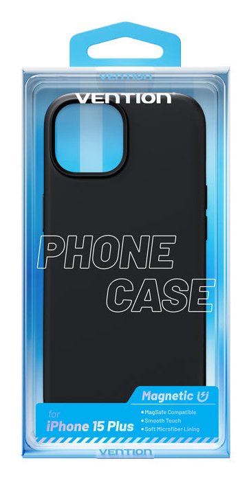 Vention Case Silicone With Magsafe KUFB0-20 Compatible With Iphone 15 Plus Black — image 1