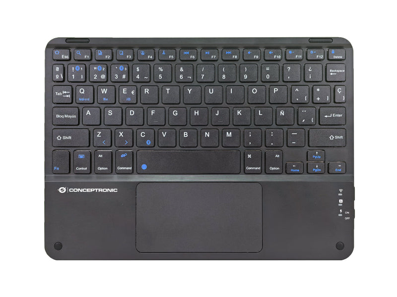 Conceptronic Teclado Spanish Mini Bluetooth 10 Con Touchpad TOBIN01BES