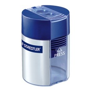 Staedtler Sacapuntas Manual Blue Silver Round Double