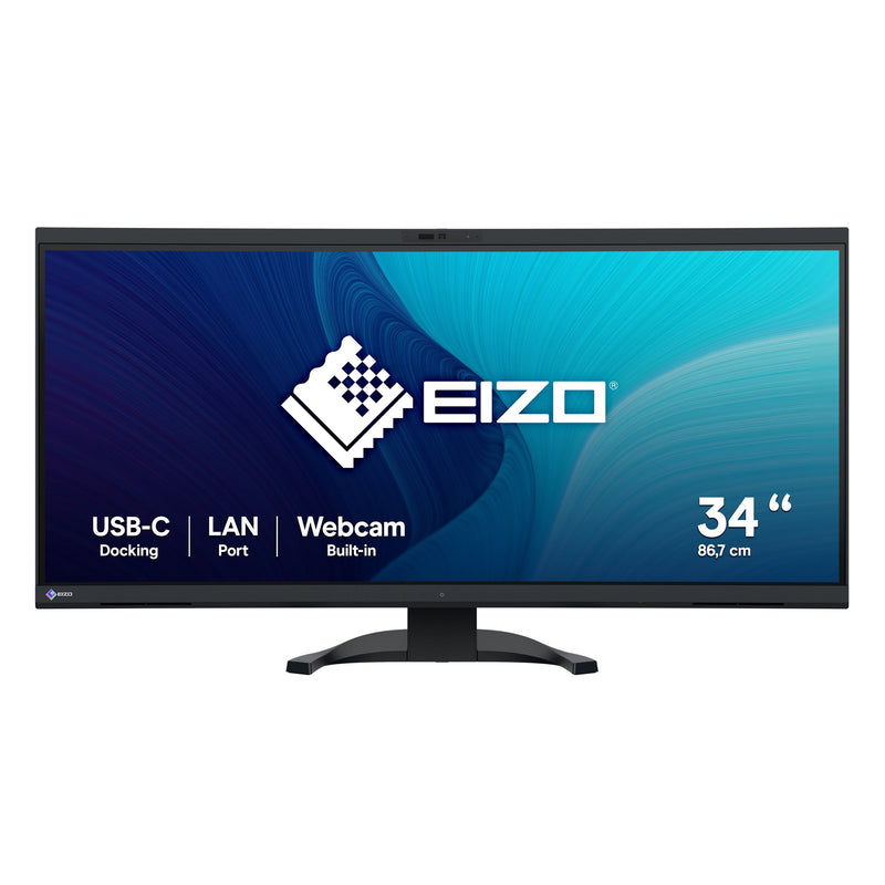 Eizo Monitor Flexscan EV3450XC-BK 34,1, Black Uwqhd, Ips, Webcam, Microphone USB-C EV3450XC-BK